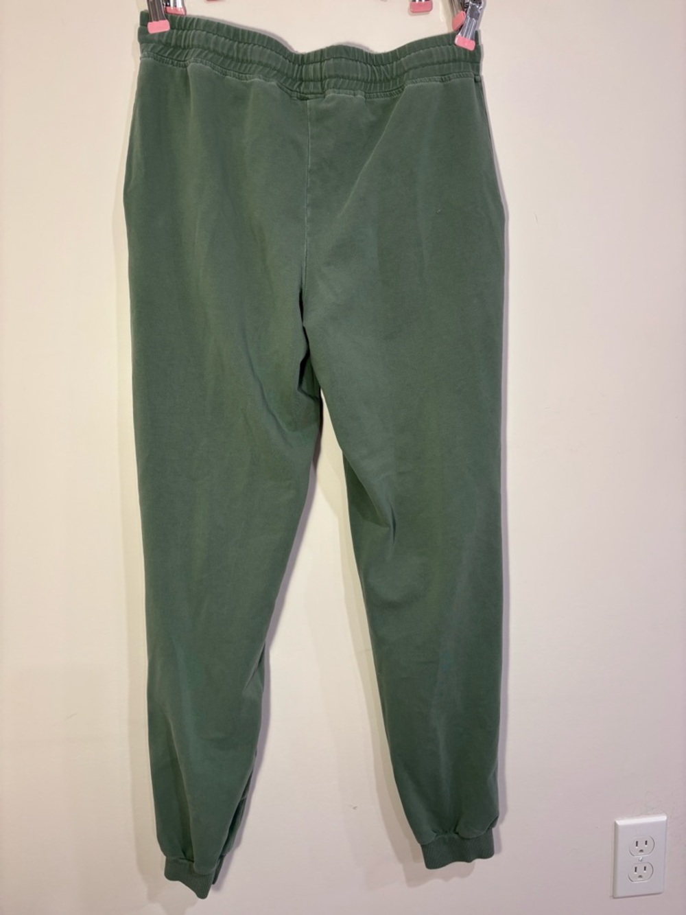 Olive Green Drawstring Joggers - Picture 5 of 6